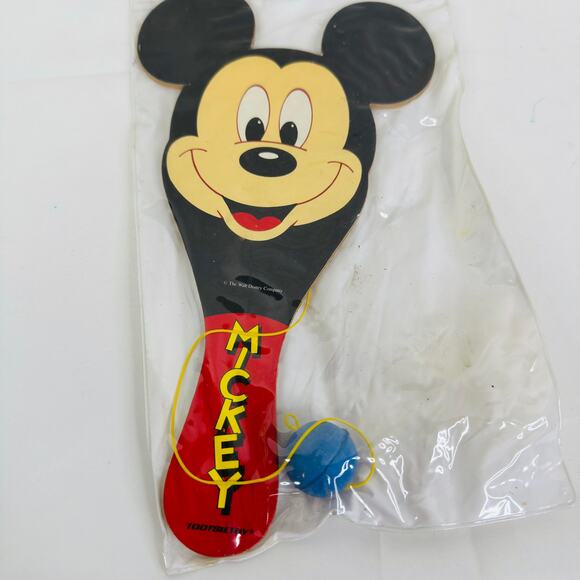 5 for $25| 1990 VTG Tootsie Toy Mickey Mouse Paddle Ball Unopened Package - Picture 3 of 4